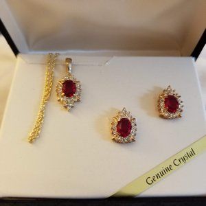 Ruby Necklace Set